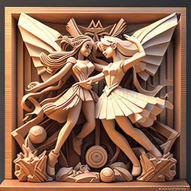 3D model Princess vs Princess Fierce Fight Pokmon Girls Festiva (STL)